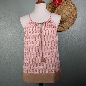 Tommy Bahama Pineapple Print Halter Top, Sz  S/P